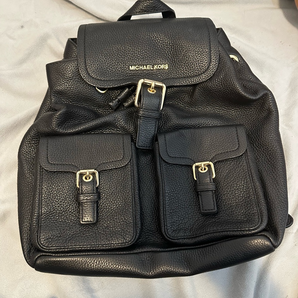 Michael Kors Black Textured Leather Bag